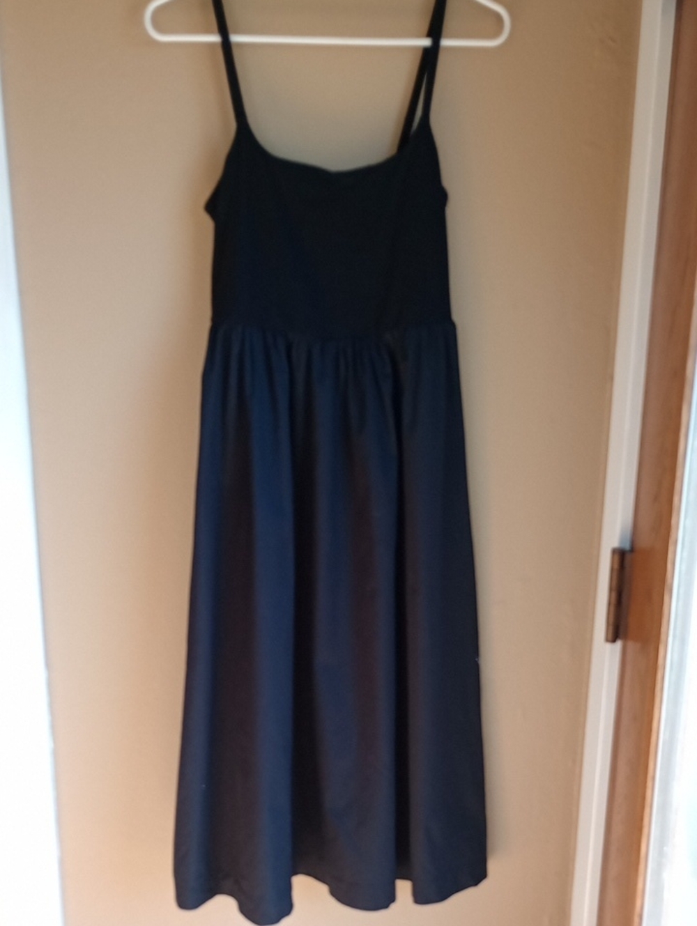Old Navy Cotten Blend Basic Black Minimal Maxi Dress Size M